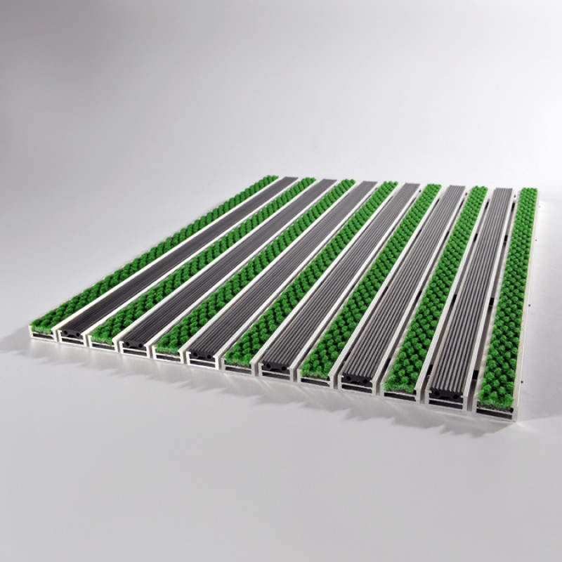 Tapis d'entrée 17RG premium vert uni